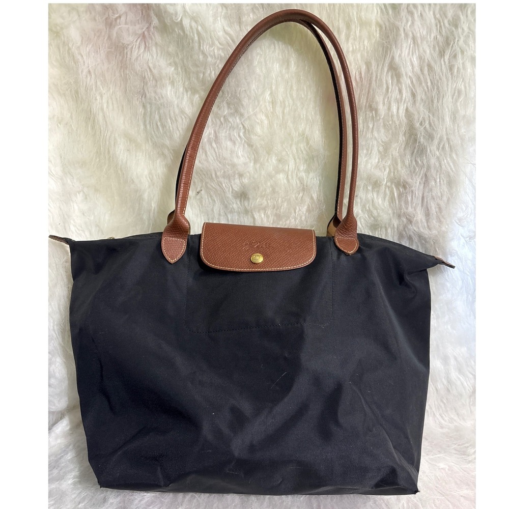 Longchamp Tote Bag Womens Large Le Pliage Black Shoulder Bag Travel Tote